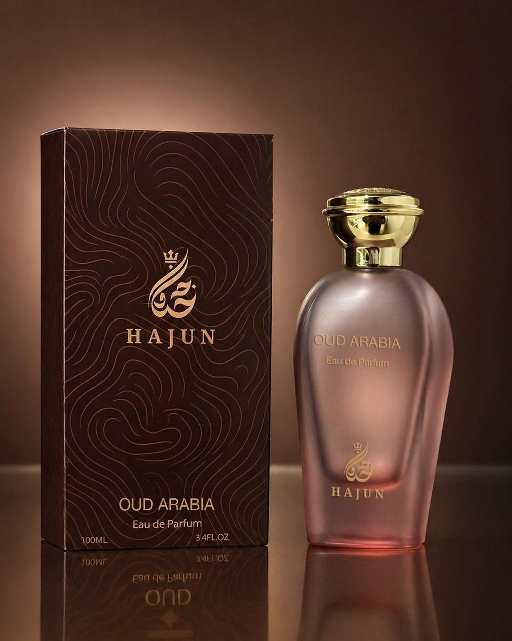 HAJUN Oud Arabia eau de parfum with its presentation box